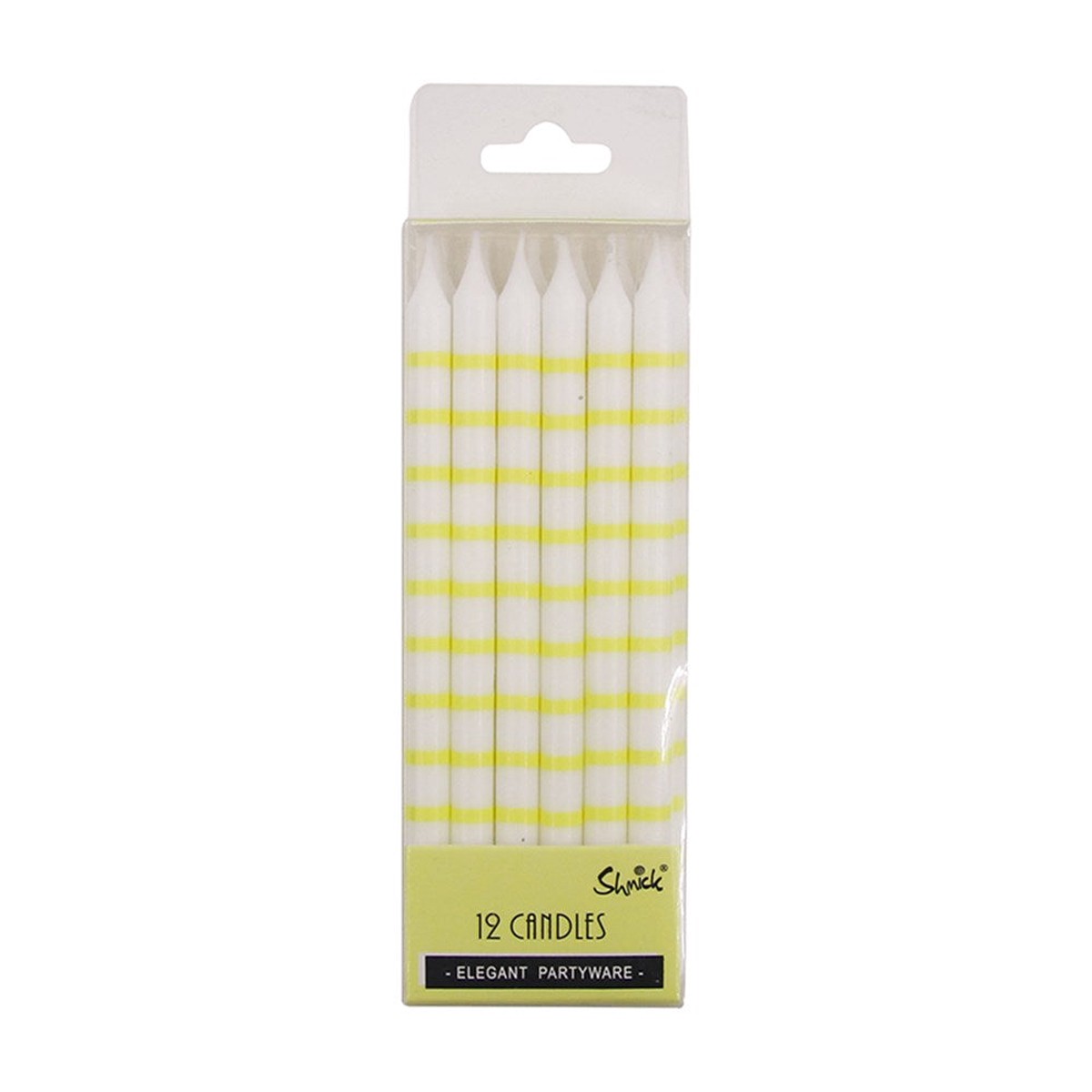 Birthday Candles 12.5Cm Yellow 12Pk