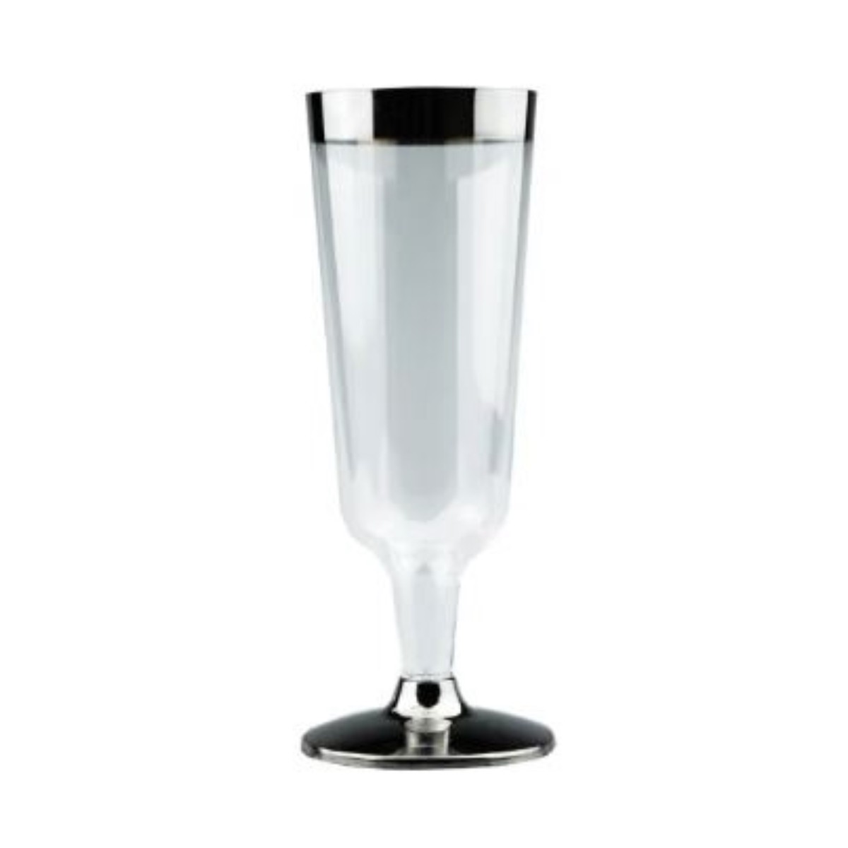Champagne Glass With Silver Rim 150ml Pk6