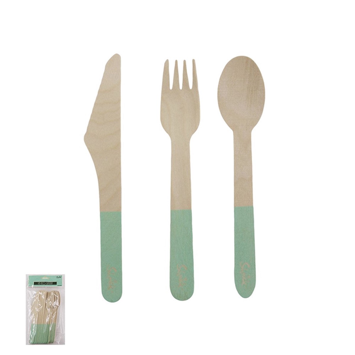 Eco Cutlery 16Cm Asstd Mint 18Pk