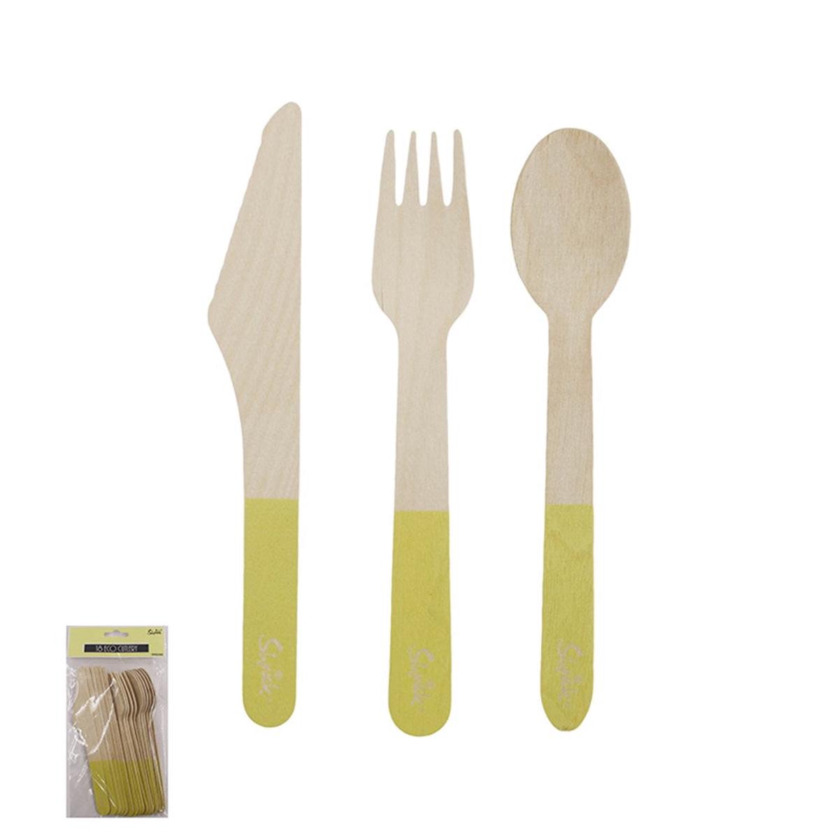 Eco Cutlery 16Cm Asstd Yellow 18Pk
