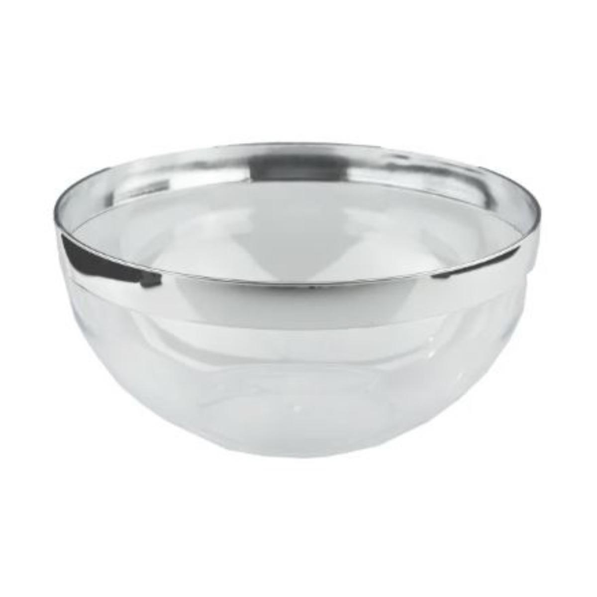 Heavy Duty Salad Bowl With Silver Rim 24cm