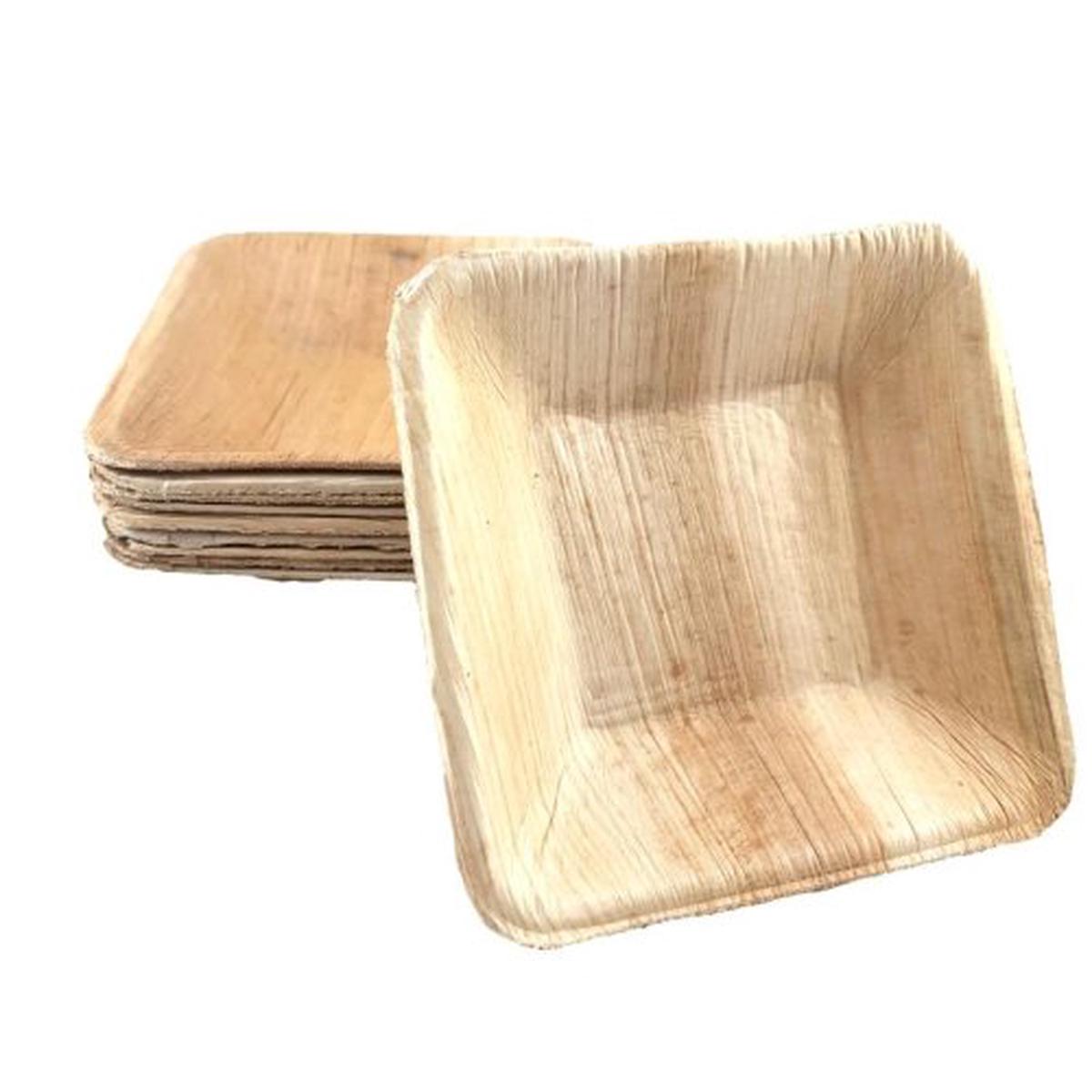 PALM LEAF SQUARE DIP BOWL 3.5in PK10