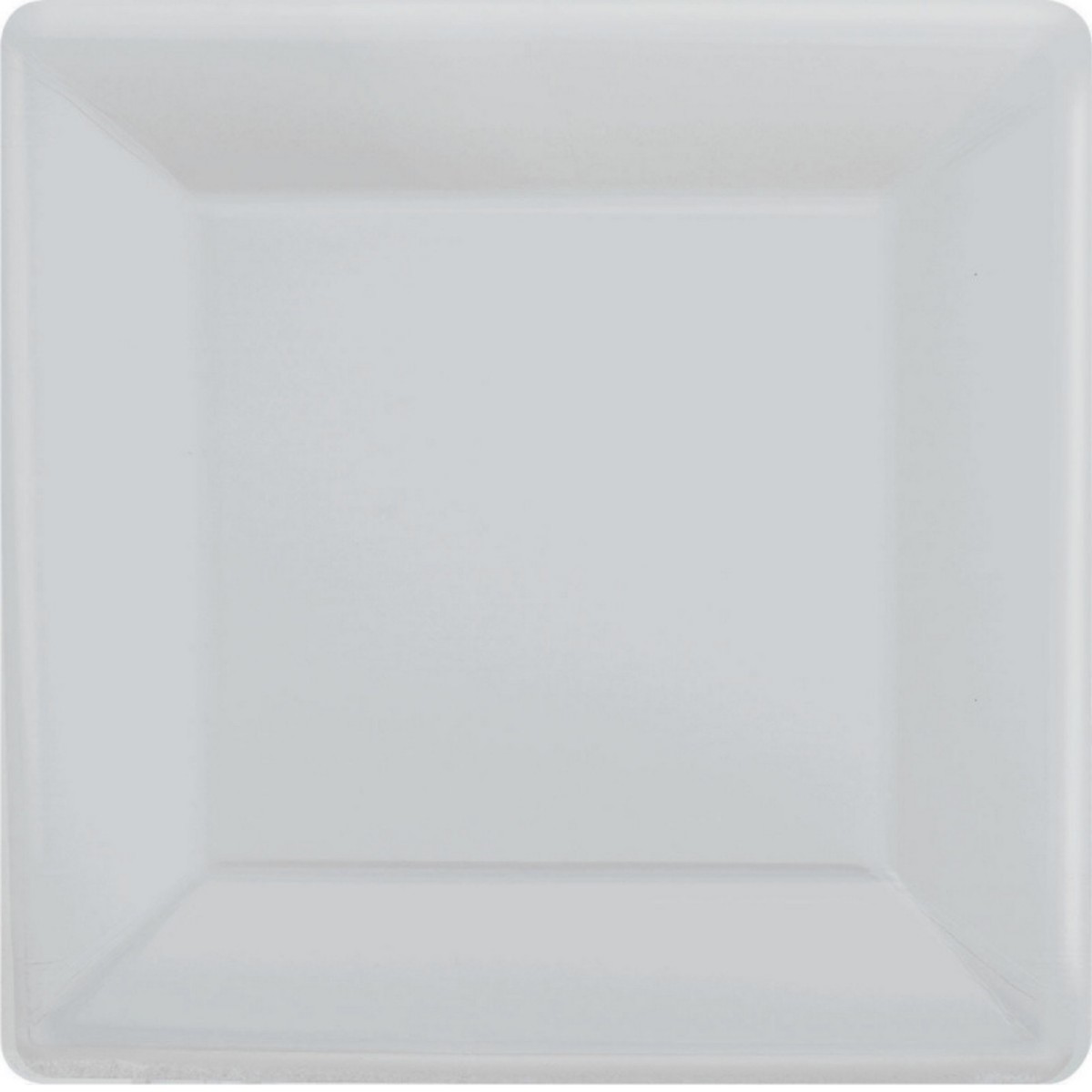 Paper Plates Square Silver 17cm 20pk