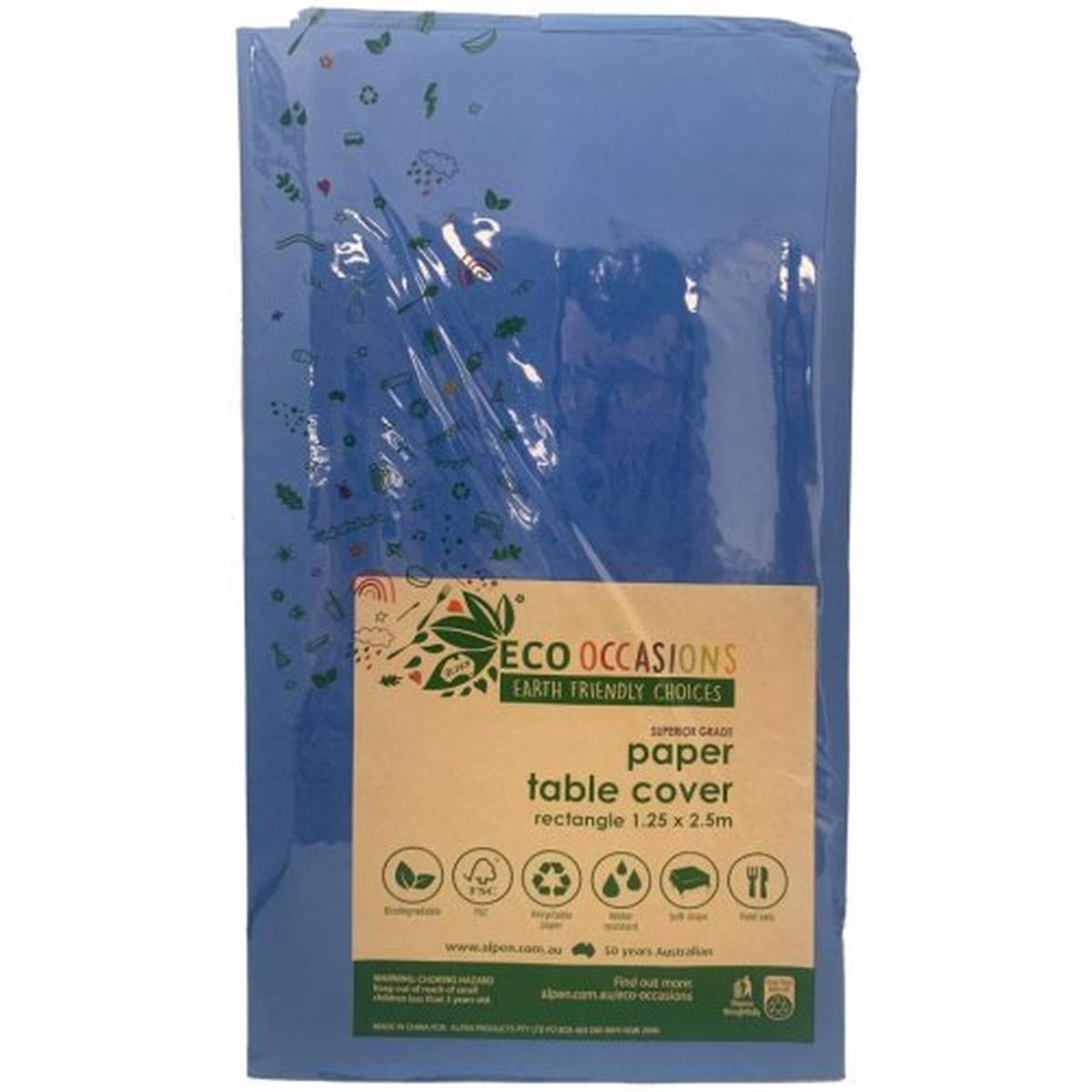 Paper Tablecover Rectangle 250X125 R.BLUE