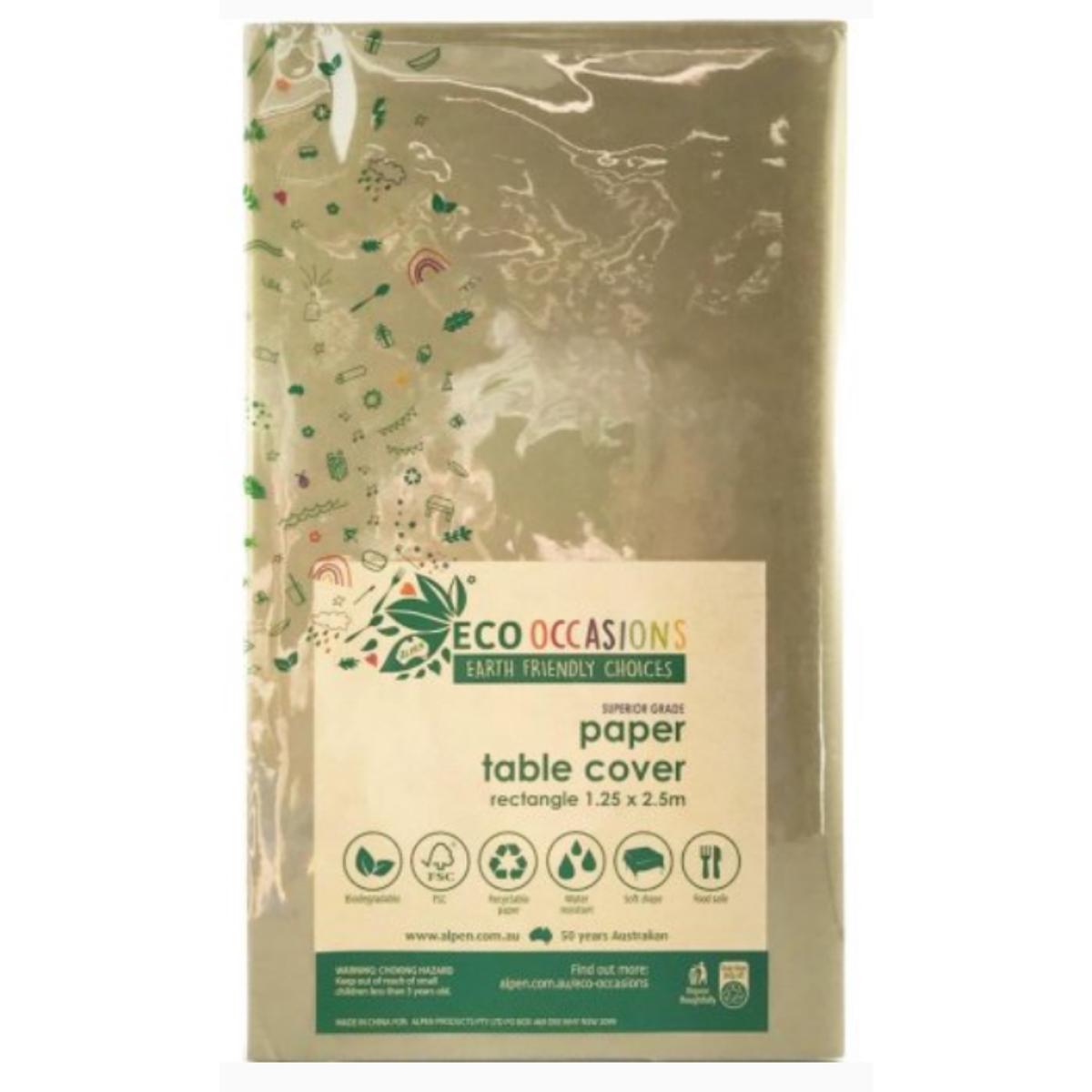 Paper Tablecover Rectangle Gold (250x125cm)