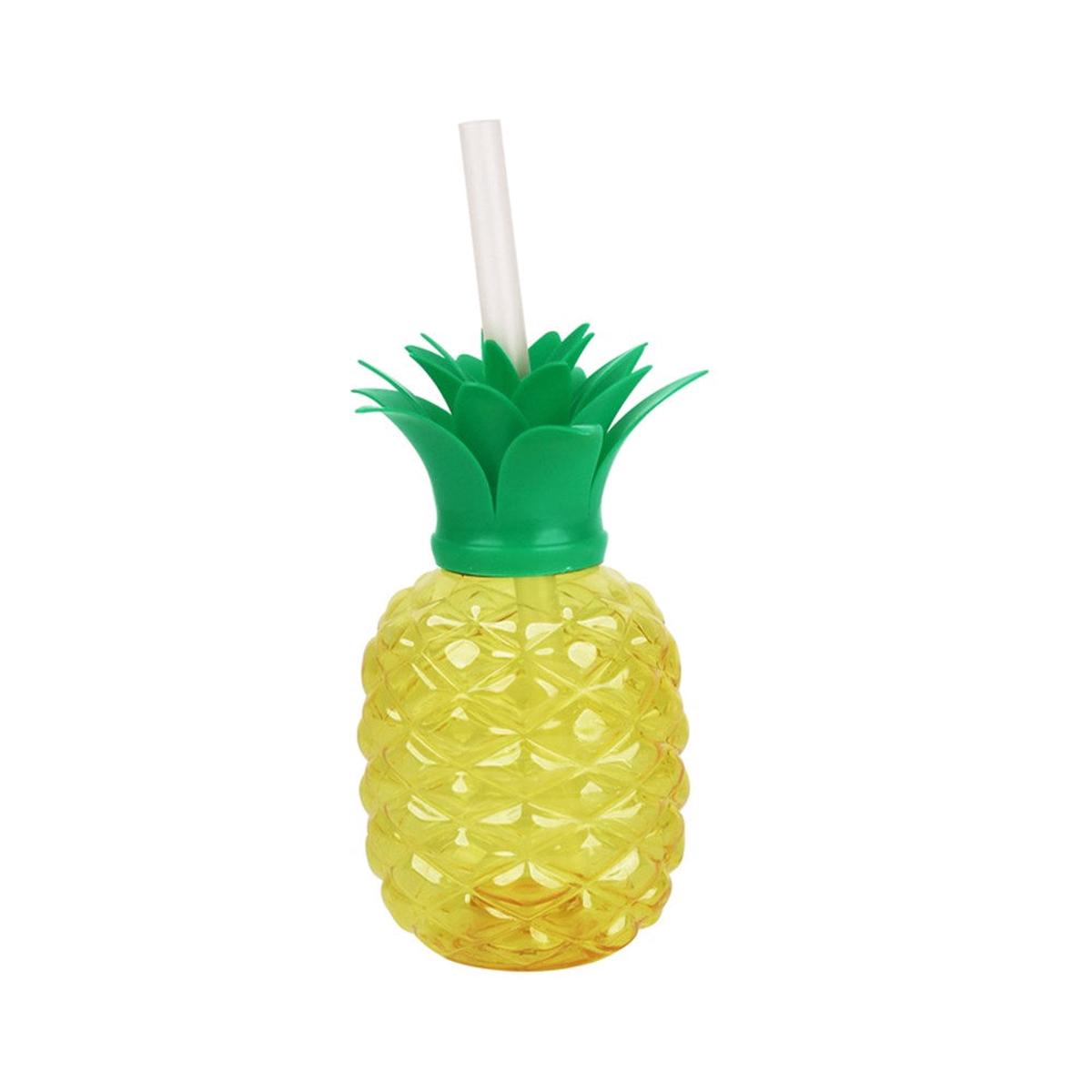 Pineapple Cup With Reusable Straw 500Ml