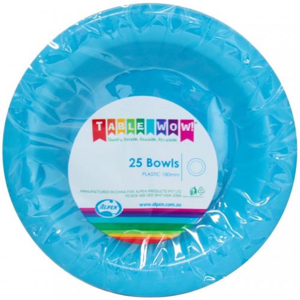 Reusable Bowl Azure Blue 18cm 20Pk