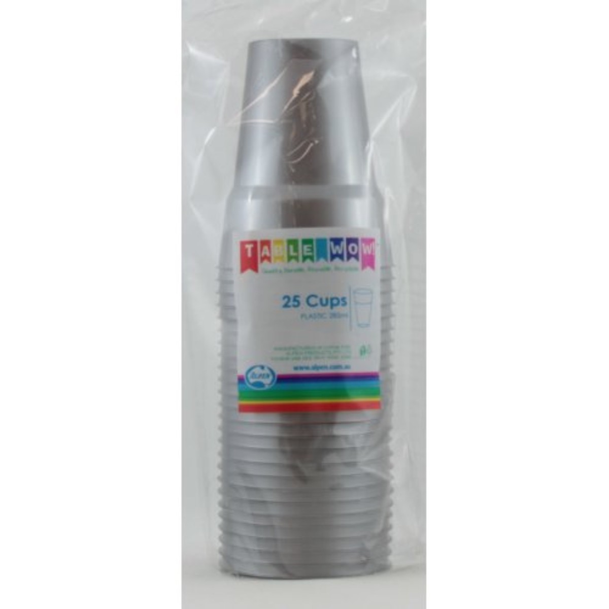Reusable Cup 285ml Silver 20Pk