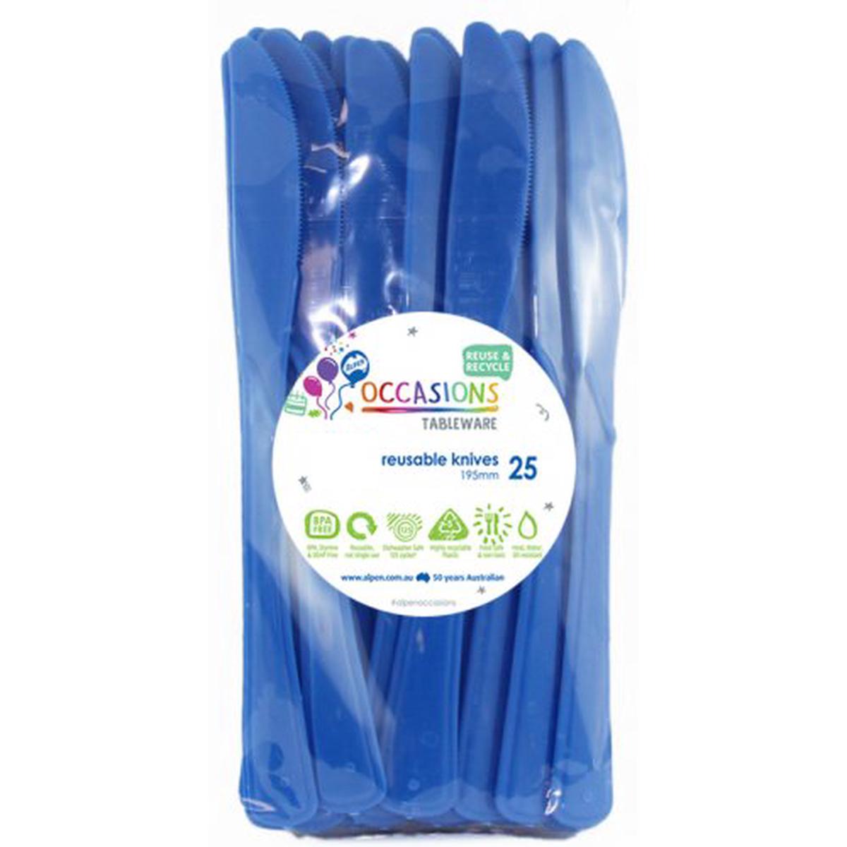 Reusable Knives Royal Blue 20Pk