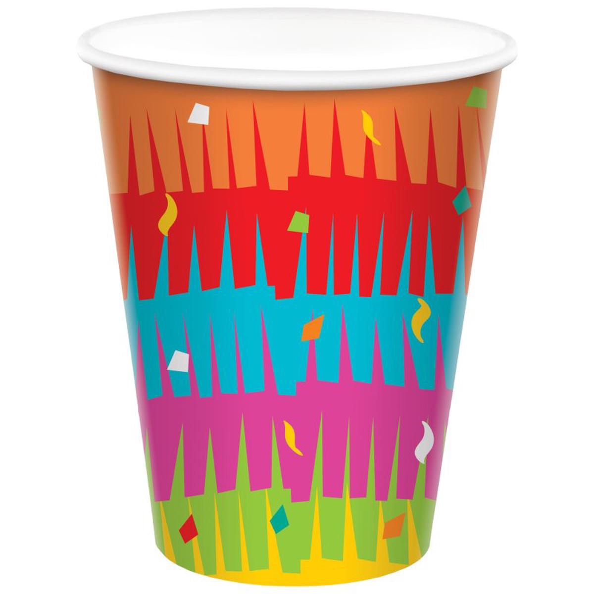 Fiesta 9oz 266ml Paper Cups 8pk