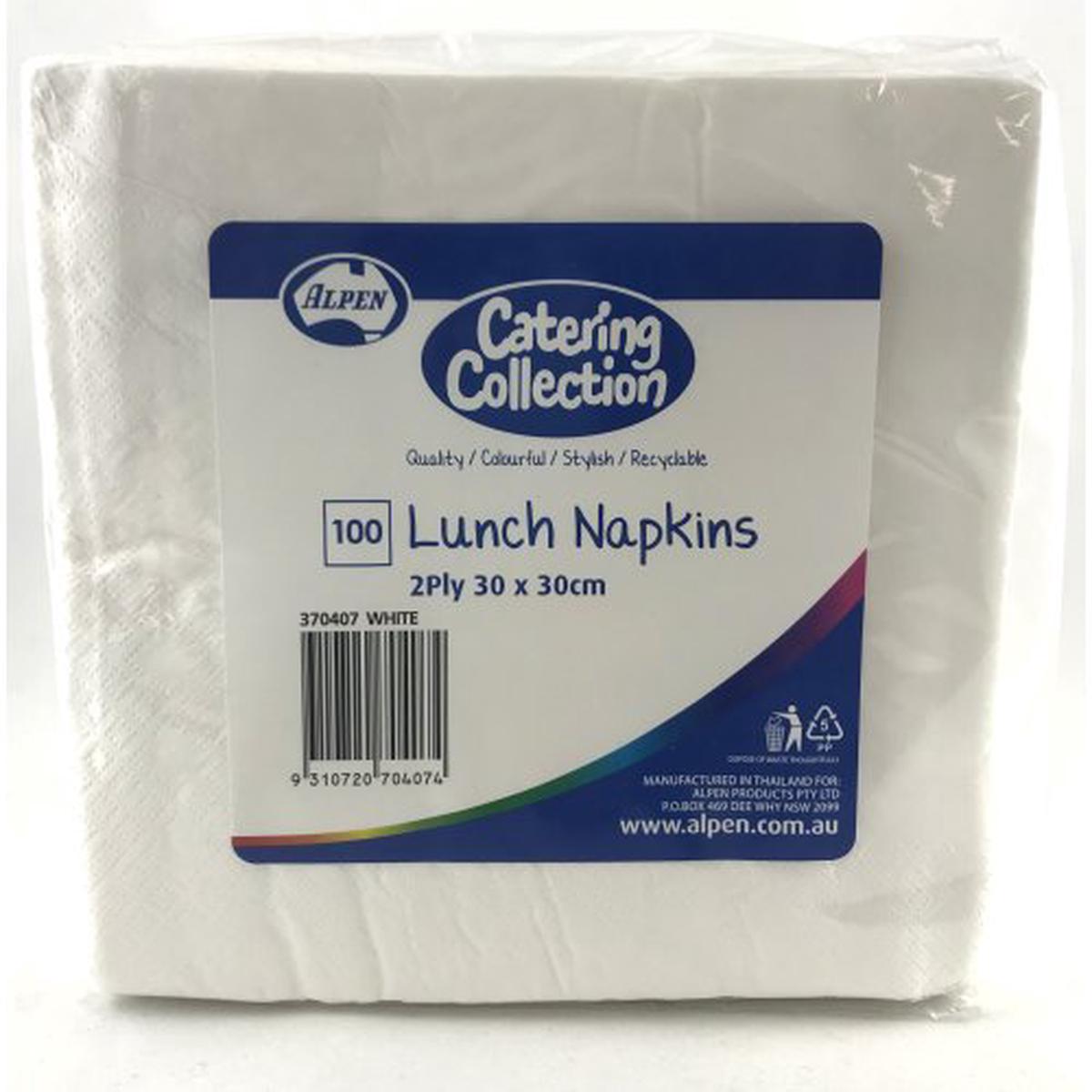 NAPKIN LUNCH WHITE PK100 CATERING COLLECTION
