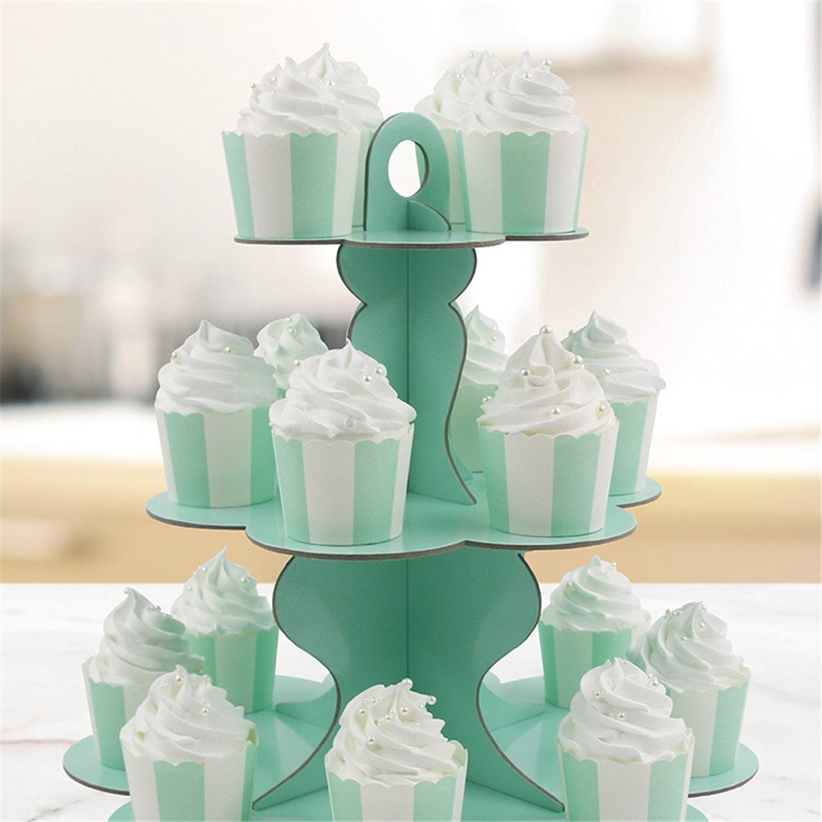 Paper Cake Stand 3 Tier Mint