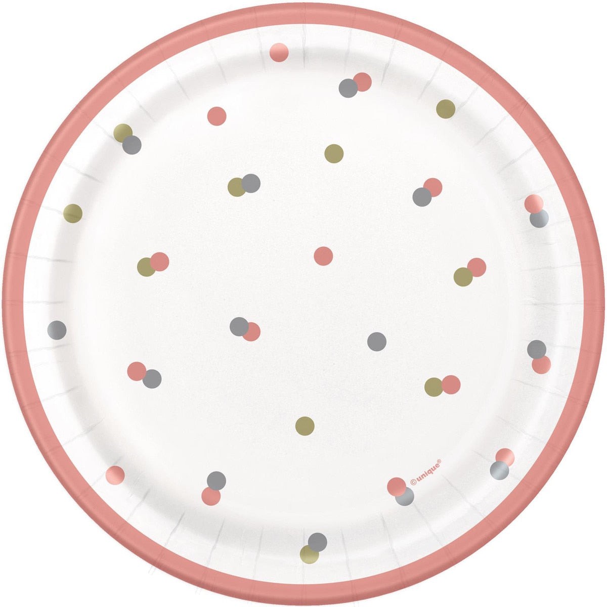 Paper Plates 7in Rose Gold 8pk