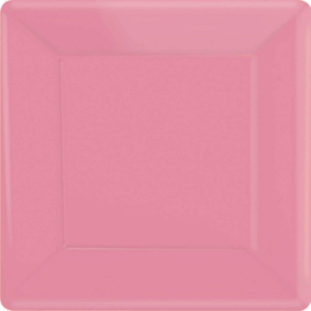Paper Plates Square New Pink 26cm 20pk