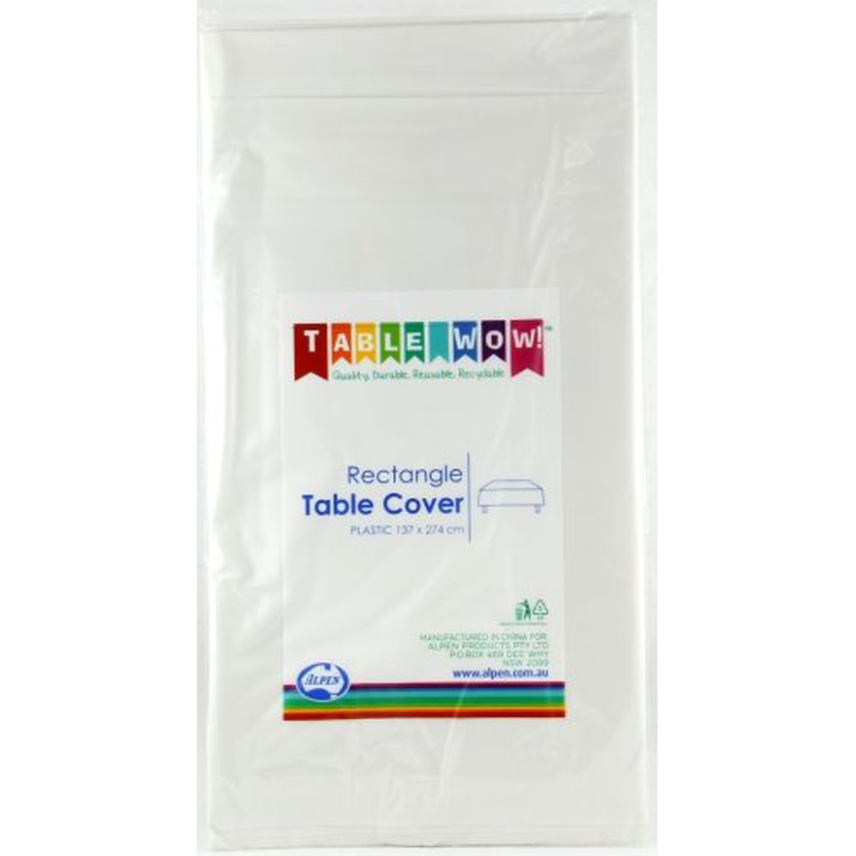 Rectangle Tablecover White