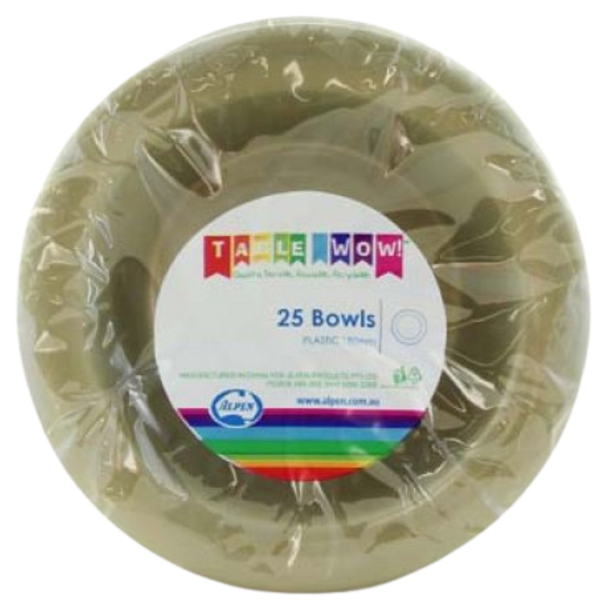 Reusable Bowl Gold 18cm 20Pk