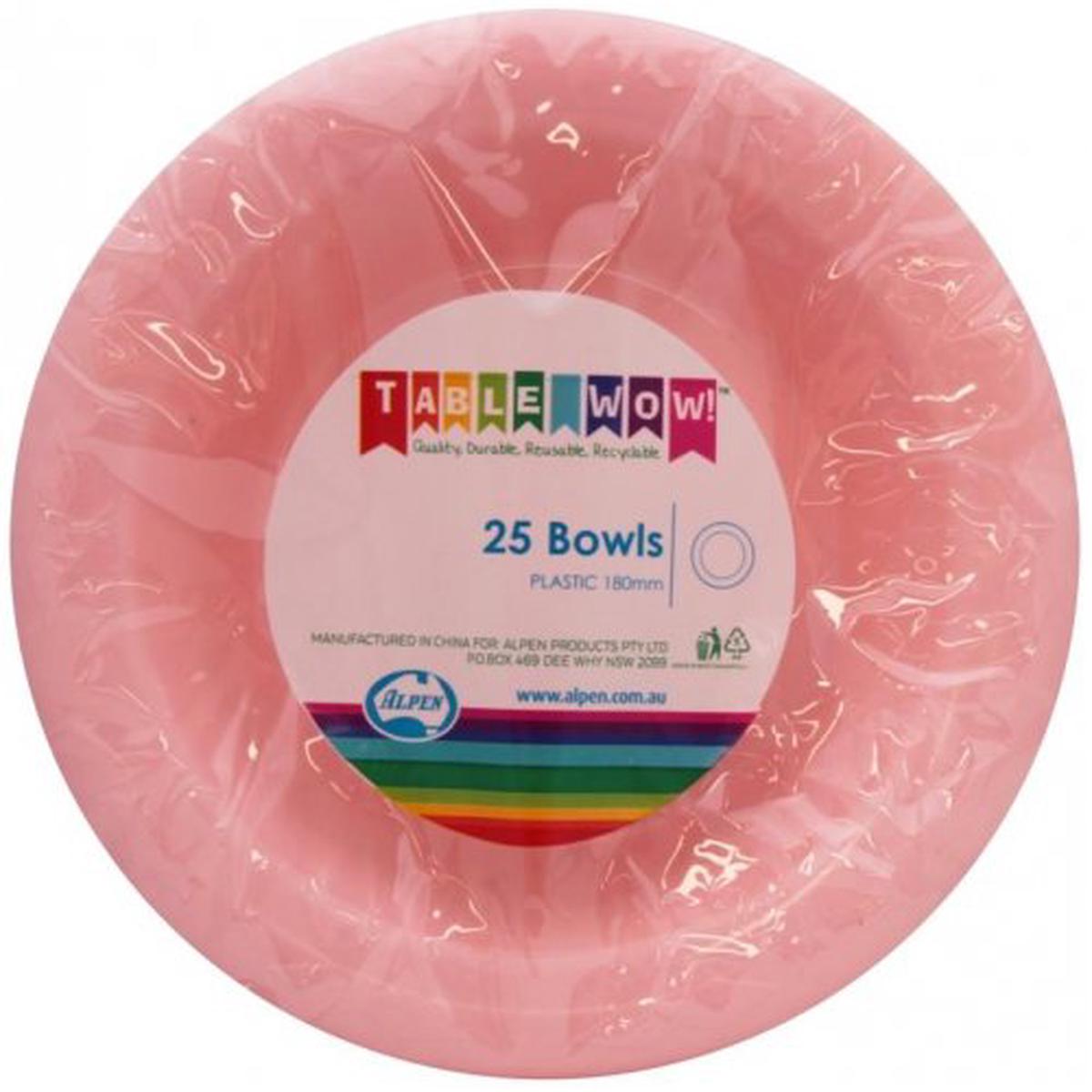 Reusable Bowl Light Pink 18cm 20Pk