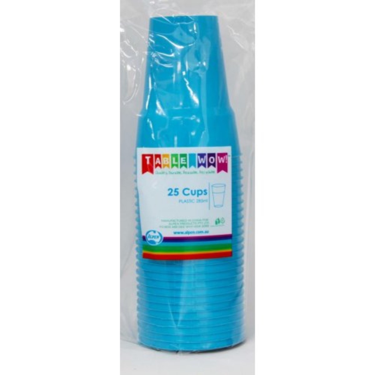Reusable Cup 285ml Azure Blue 20Pk