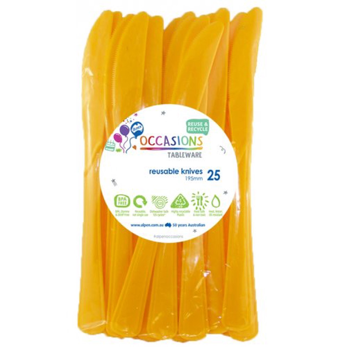 Reusable Knives Yellow 20Pk