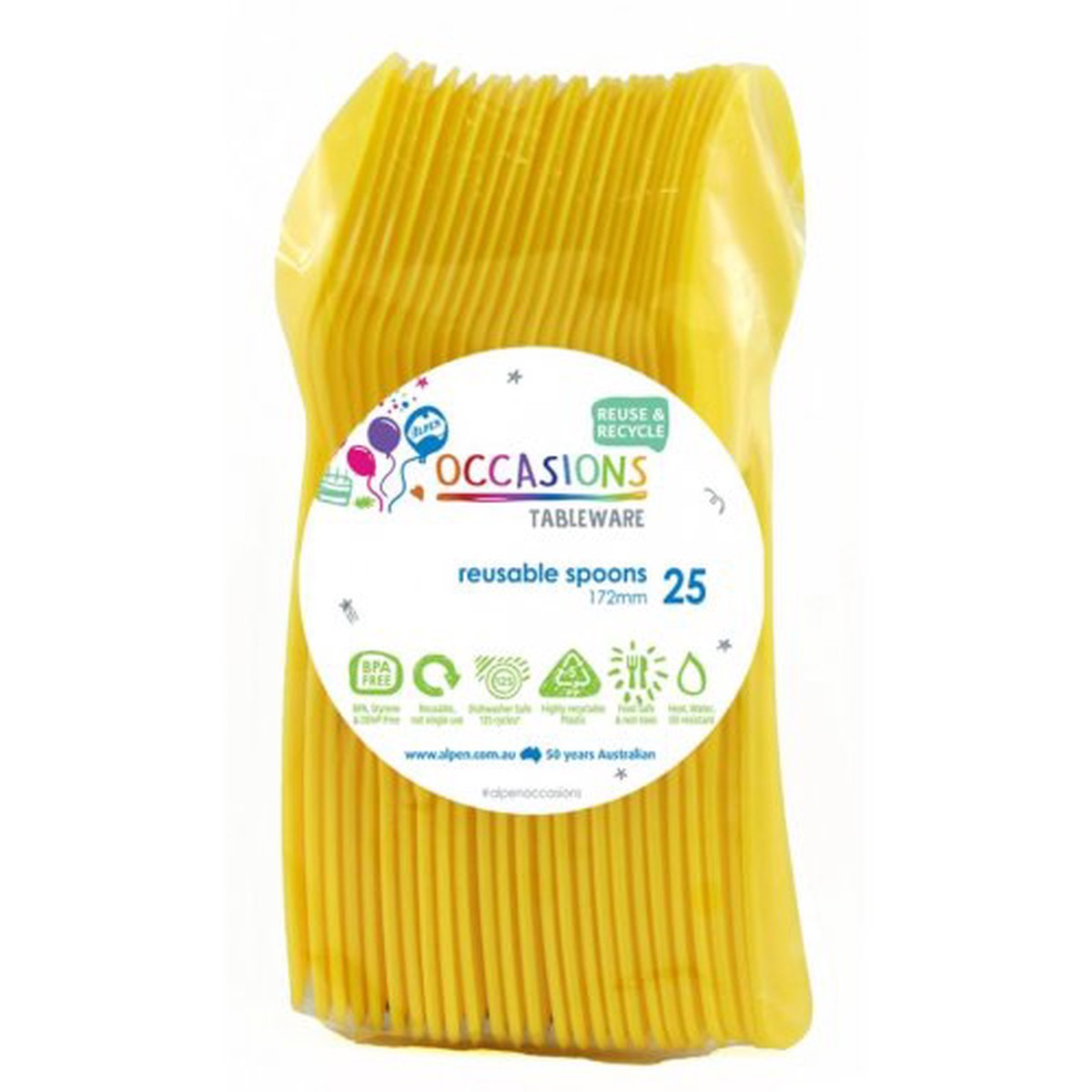 Reusable Spoons Yellow 20Pk