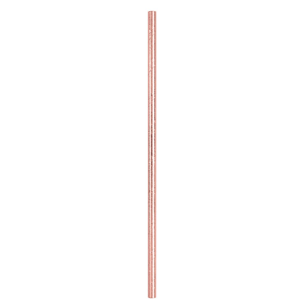 Rose Gold Foil 10 Paper Straws