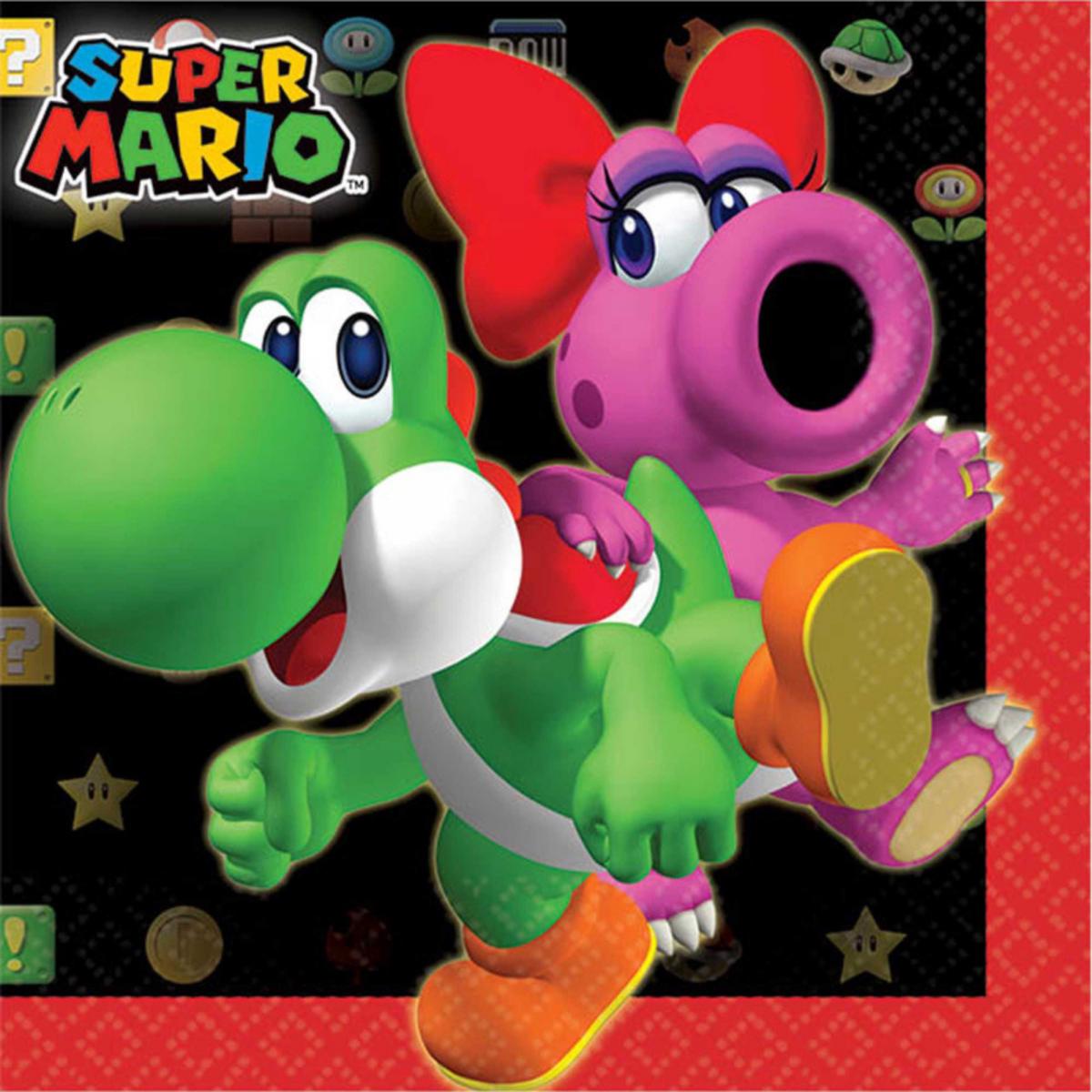 Super Mario Brothers Beverages Napkin 16 pack