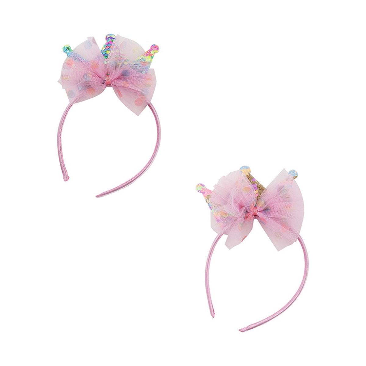 2A MINI IRIDESCENT SEQUINED CROWN HEADBAND