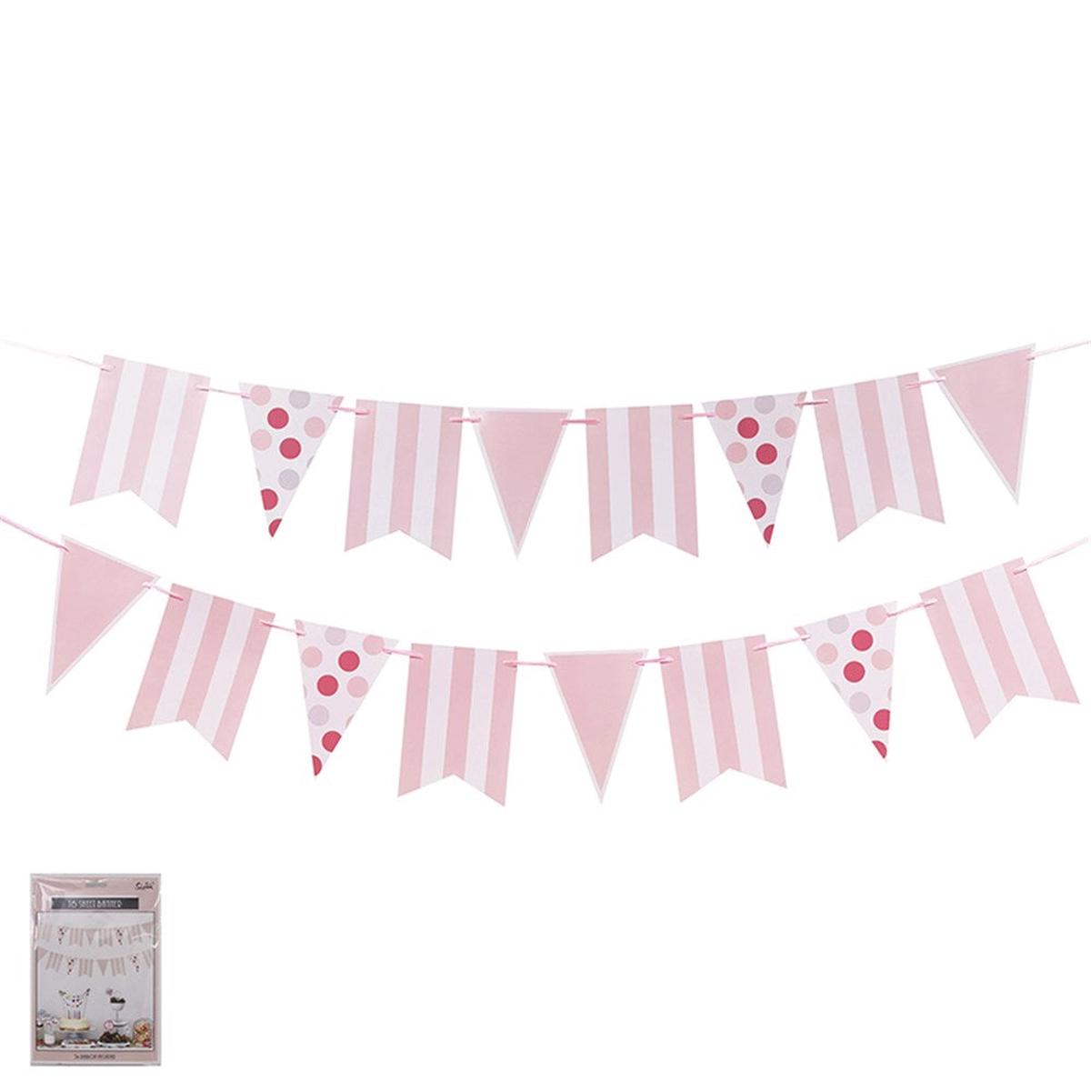 Garland W/5M Ribbon 16 Sheet Pink