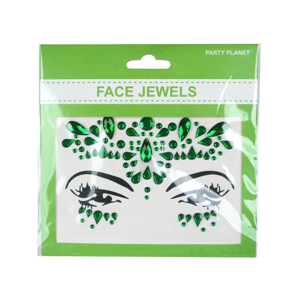 GREEN FACE JEWELLERY