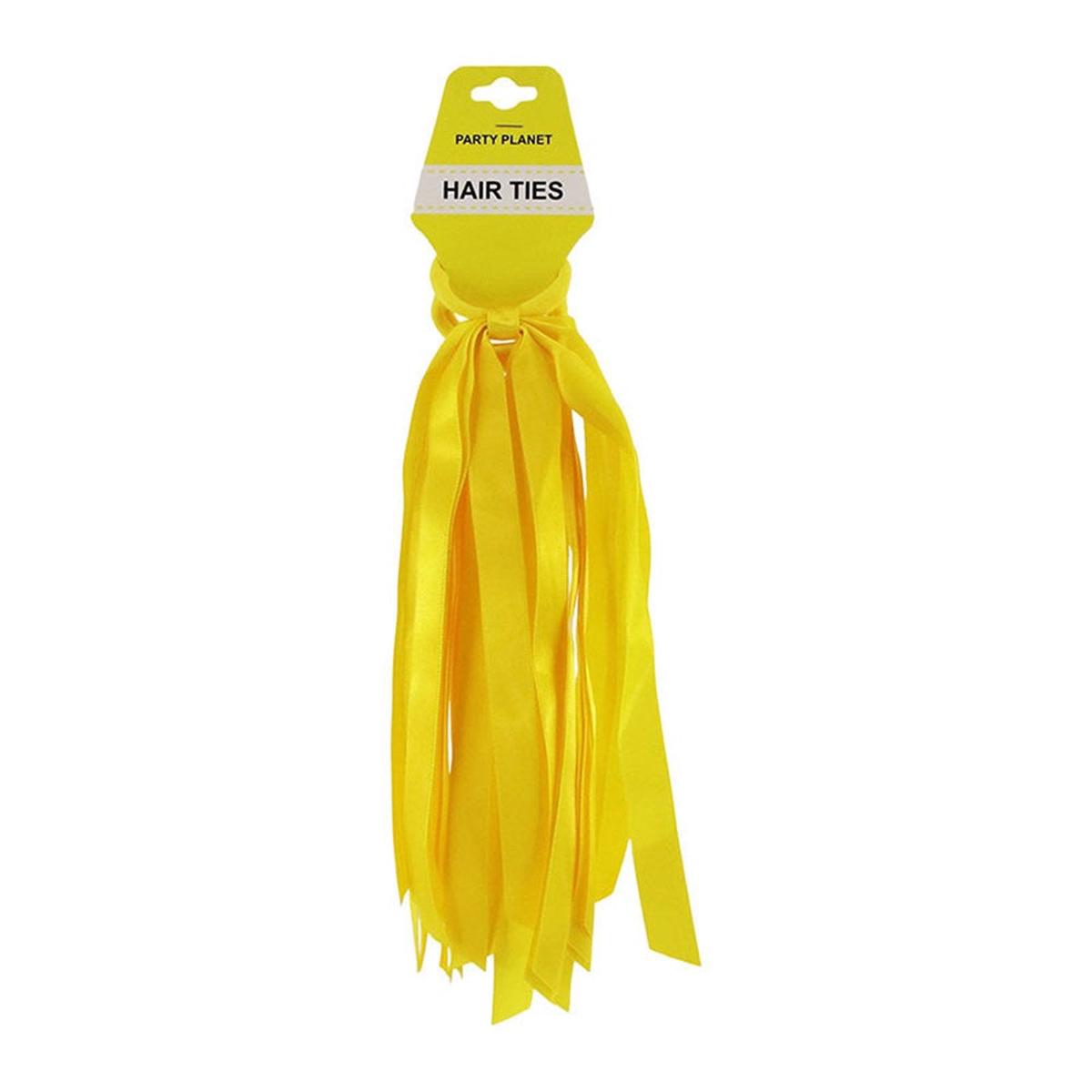 HAIR TIES TASSEL YELLOW 2 PK