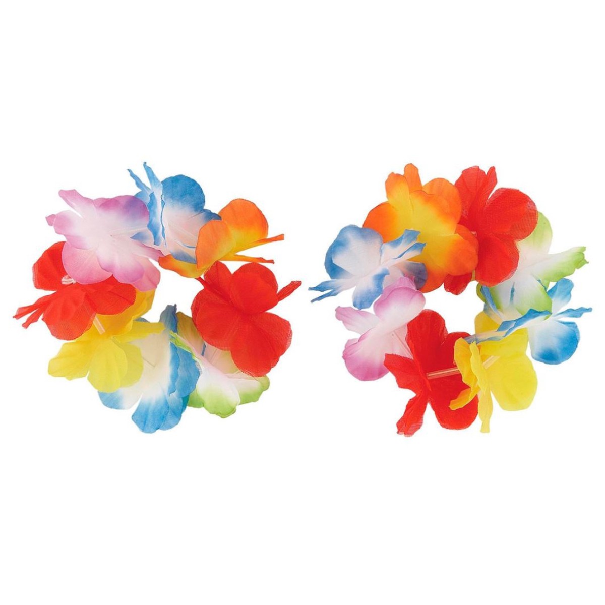 Luau 2 Flower Bracelets - Multi-Coloured