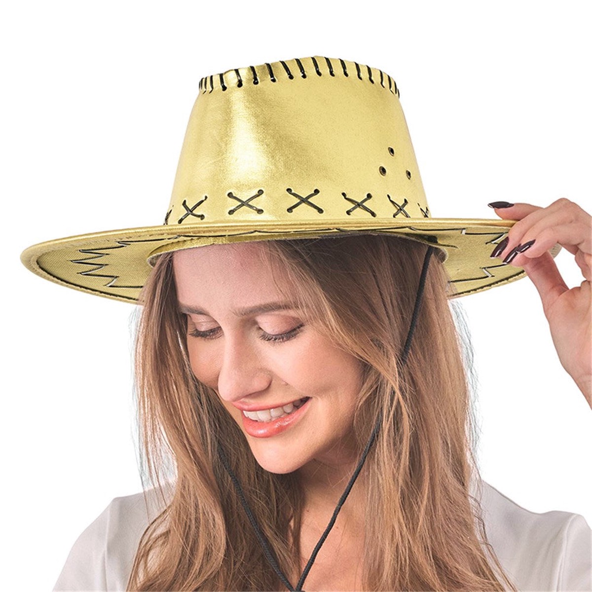 METALLIC GOLD COWBOY HAT