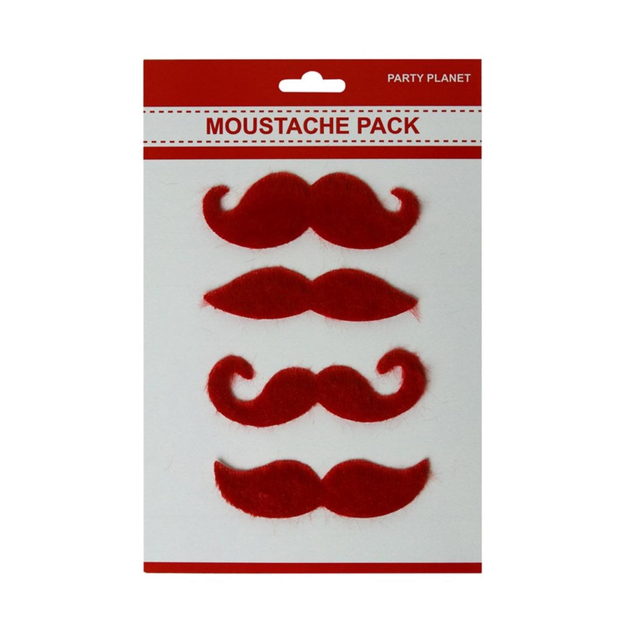 Moustache Pack-Red Assorted
