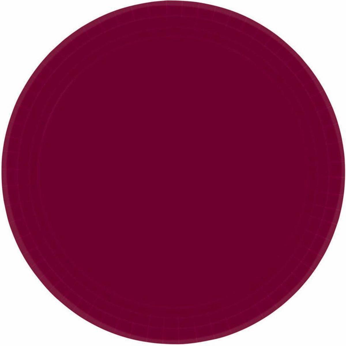 Paper Plates Round Berry 17cm 20pk