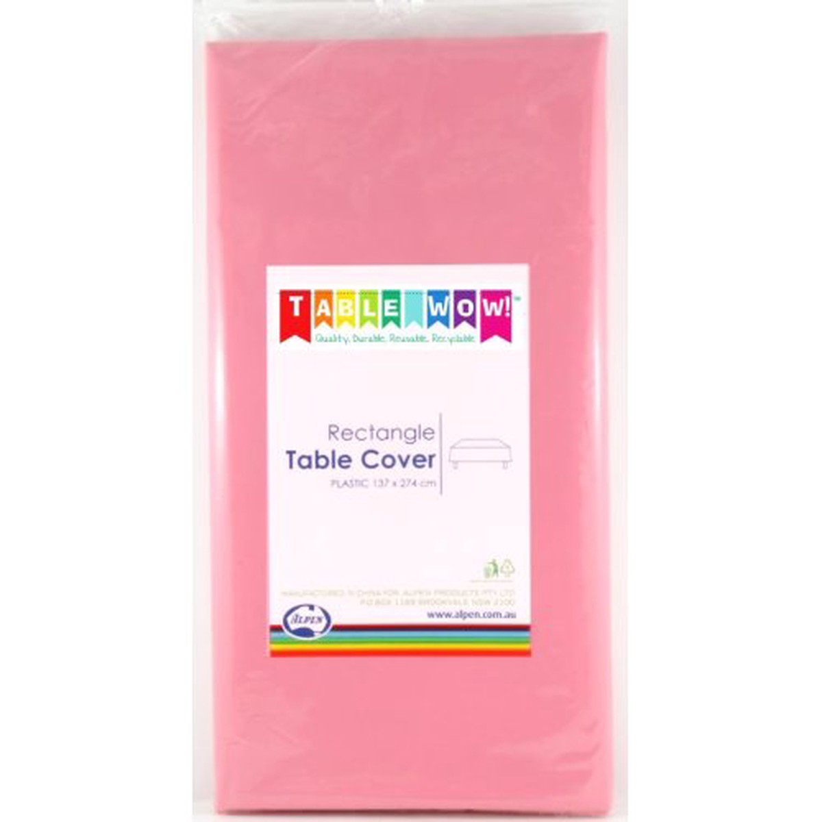Rectangle Tablecover Light Pink