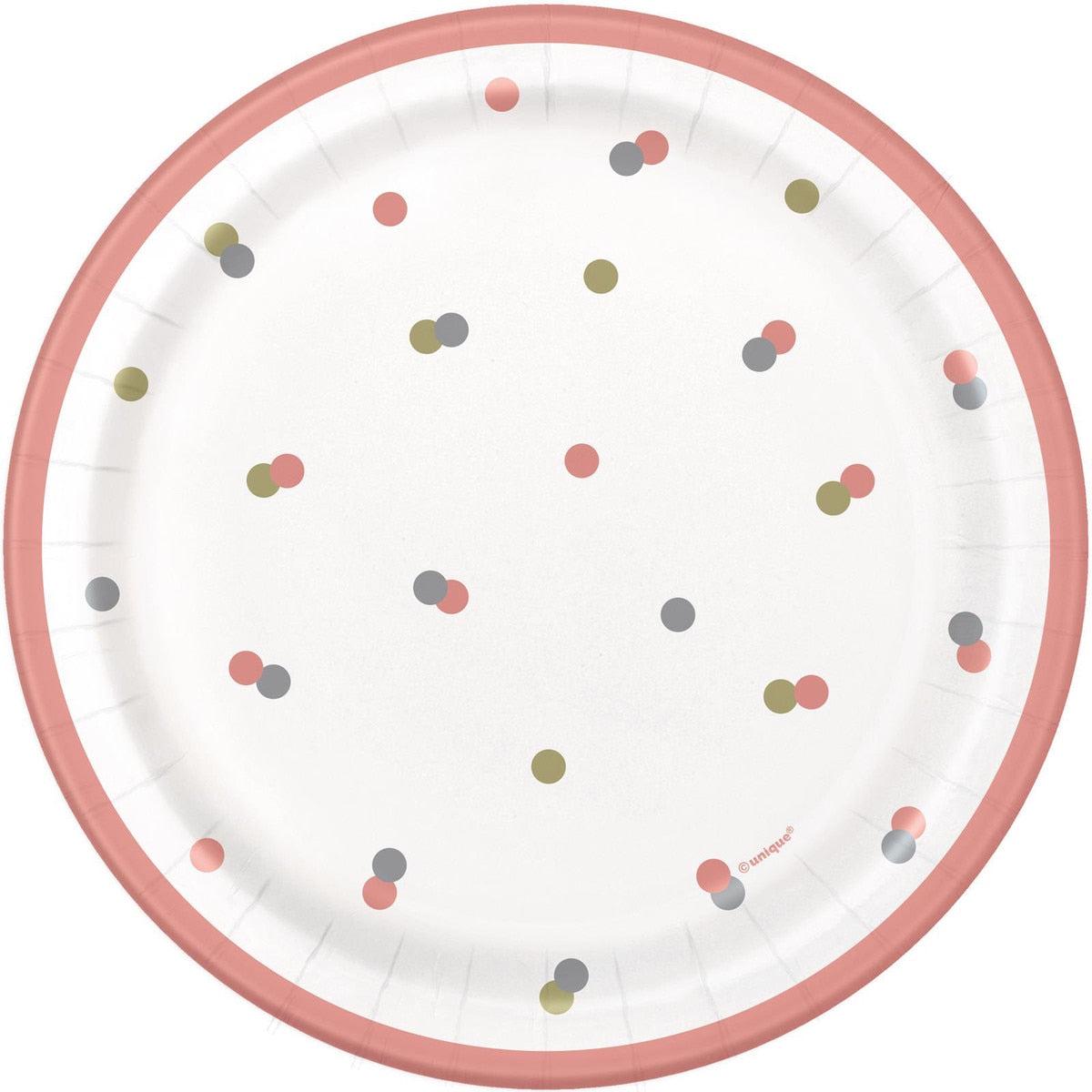 Rose Gold 8 x 18cm (7") Paper Plates