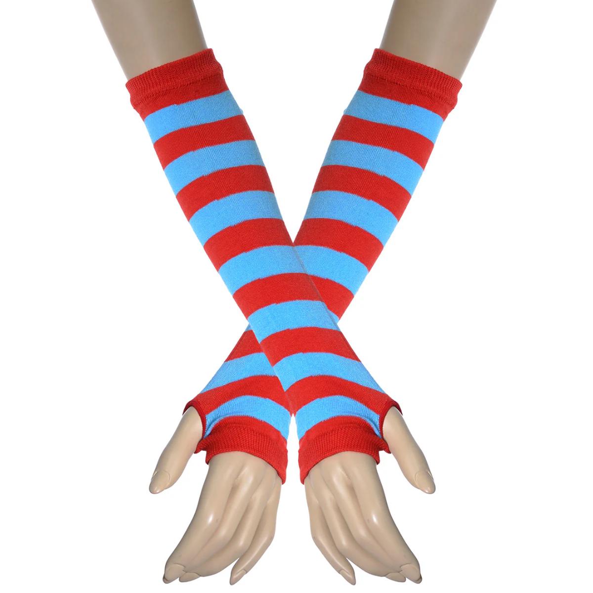 Striped Long Gloves Thing 1 & 2