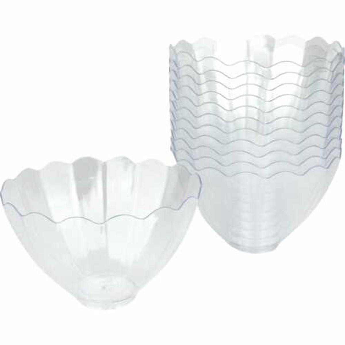 Wave Dessert Bowls Clear (12pk)