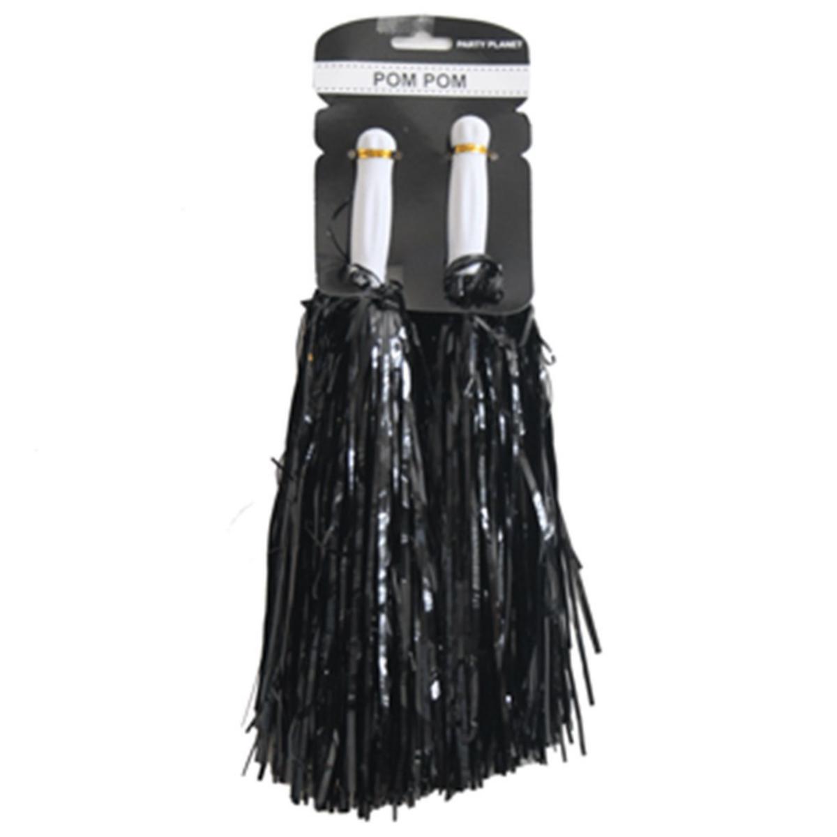 2PK METALLIC POM POMBLACK