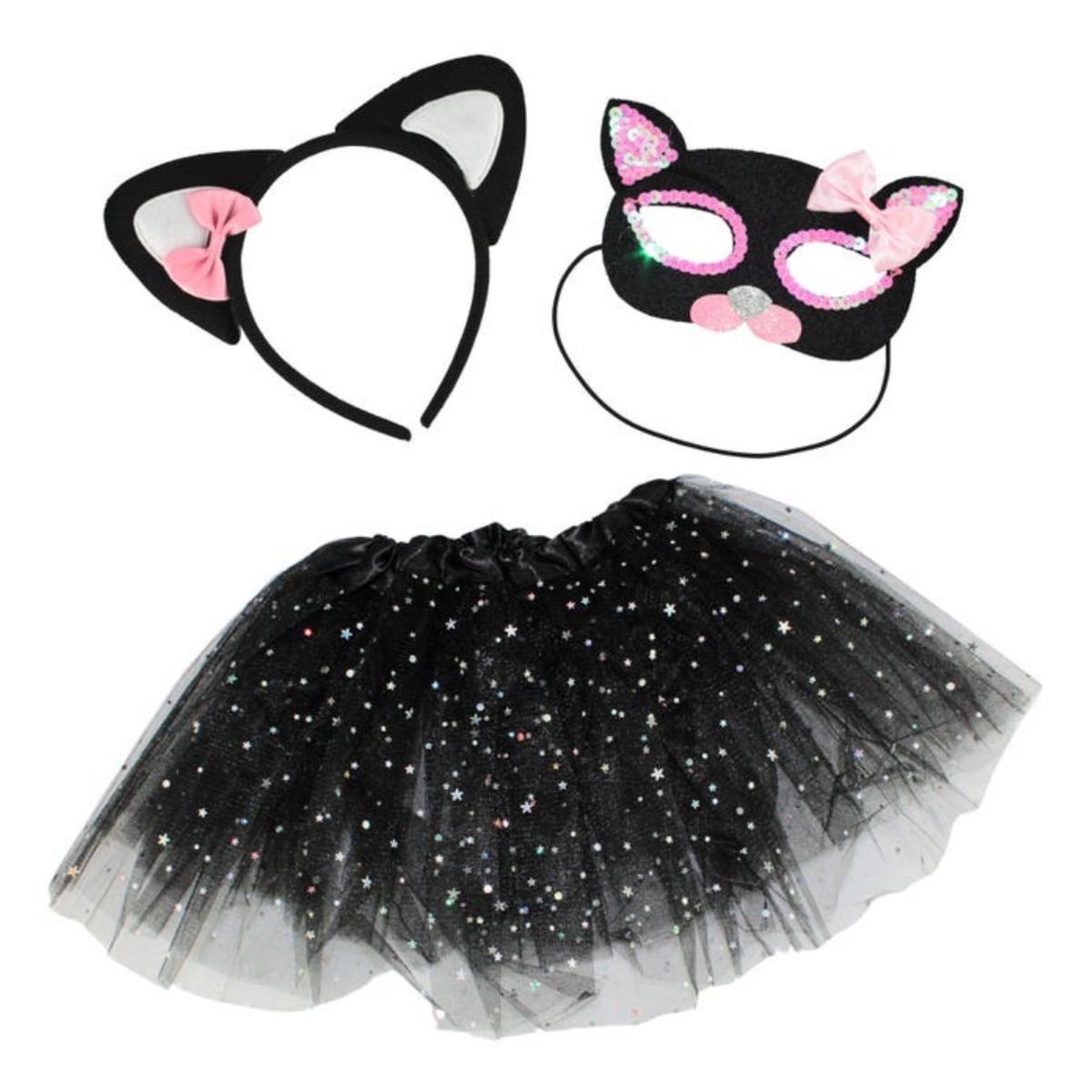 3PC INSTANT CAT KITHEADBAND, MASK, TUTU
