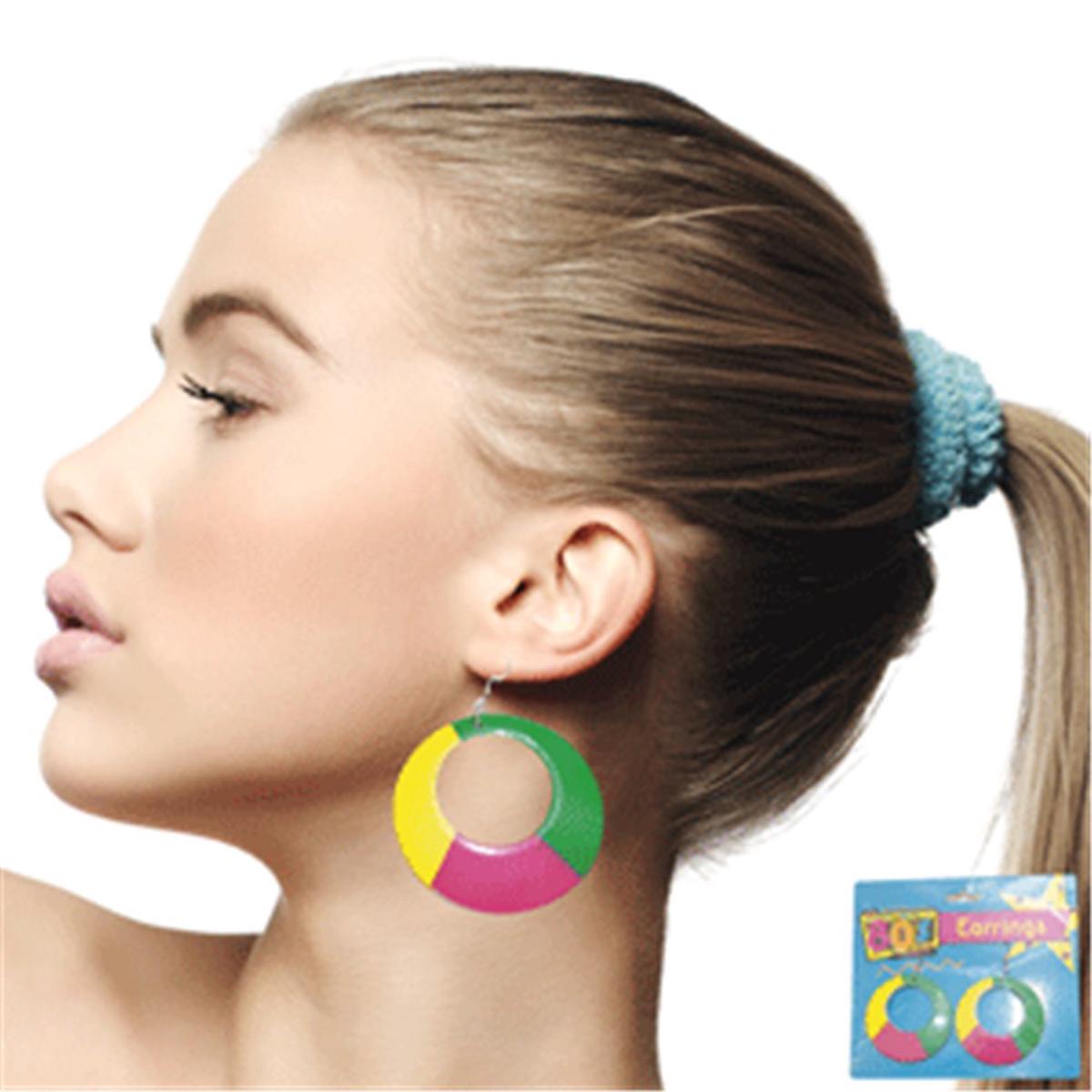 80'S EARRINGS Muticolour circles