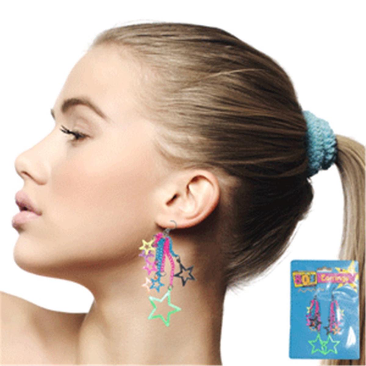 80'S EARRINGS Muticolour Stars