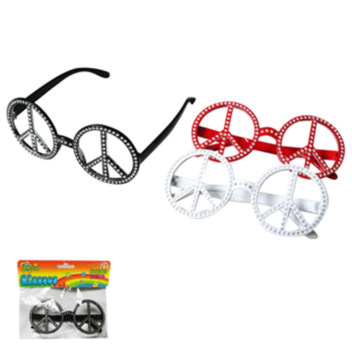 BLINGED PEACE SIGN GLASSES
