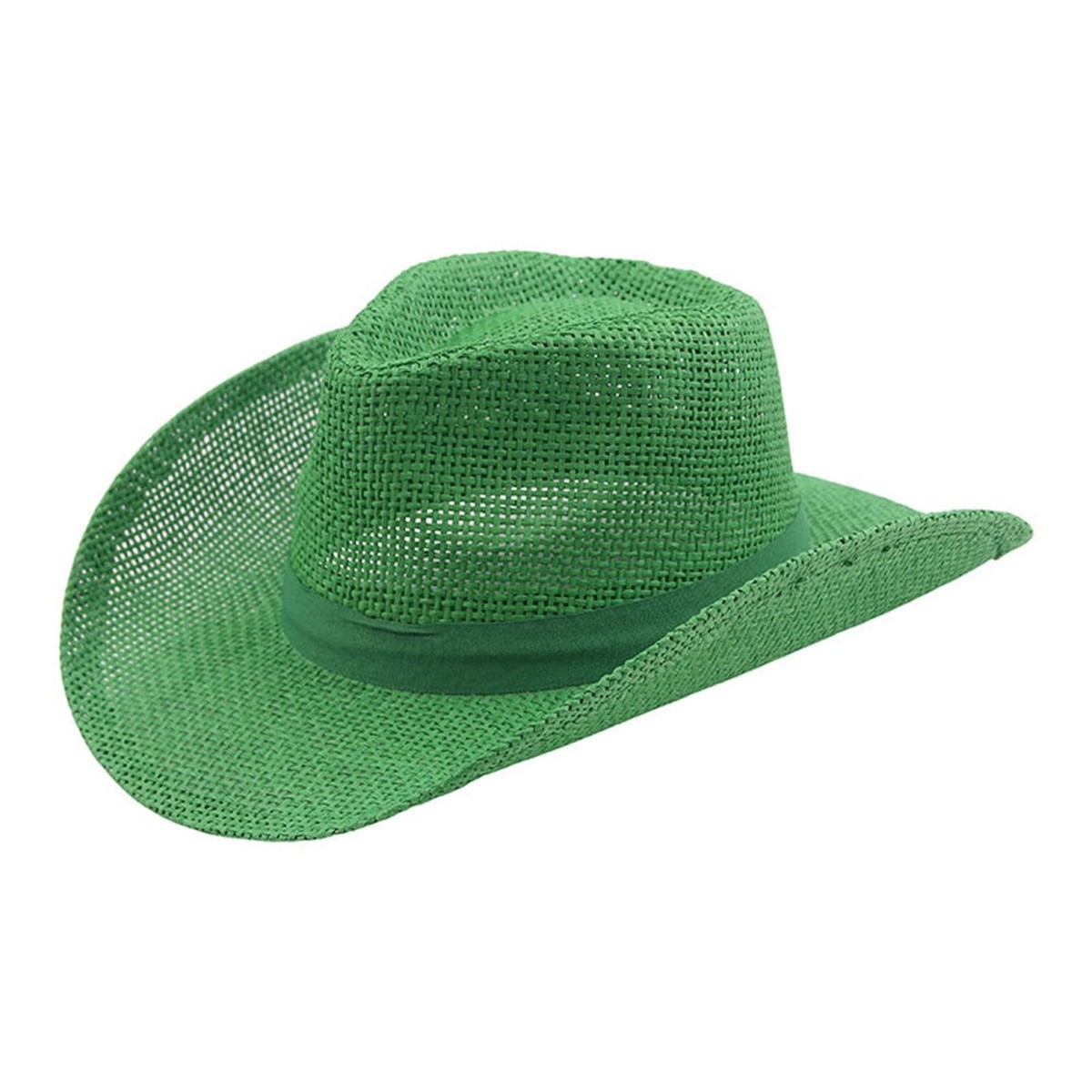 Burlap Cowboy Hat-Green