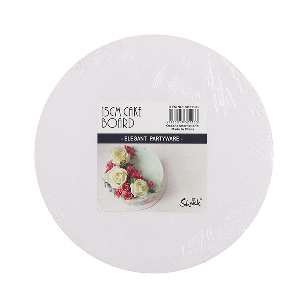 Cake Board 6Mm Thick White 15Cm Heavy Duty