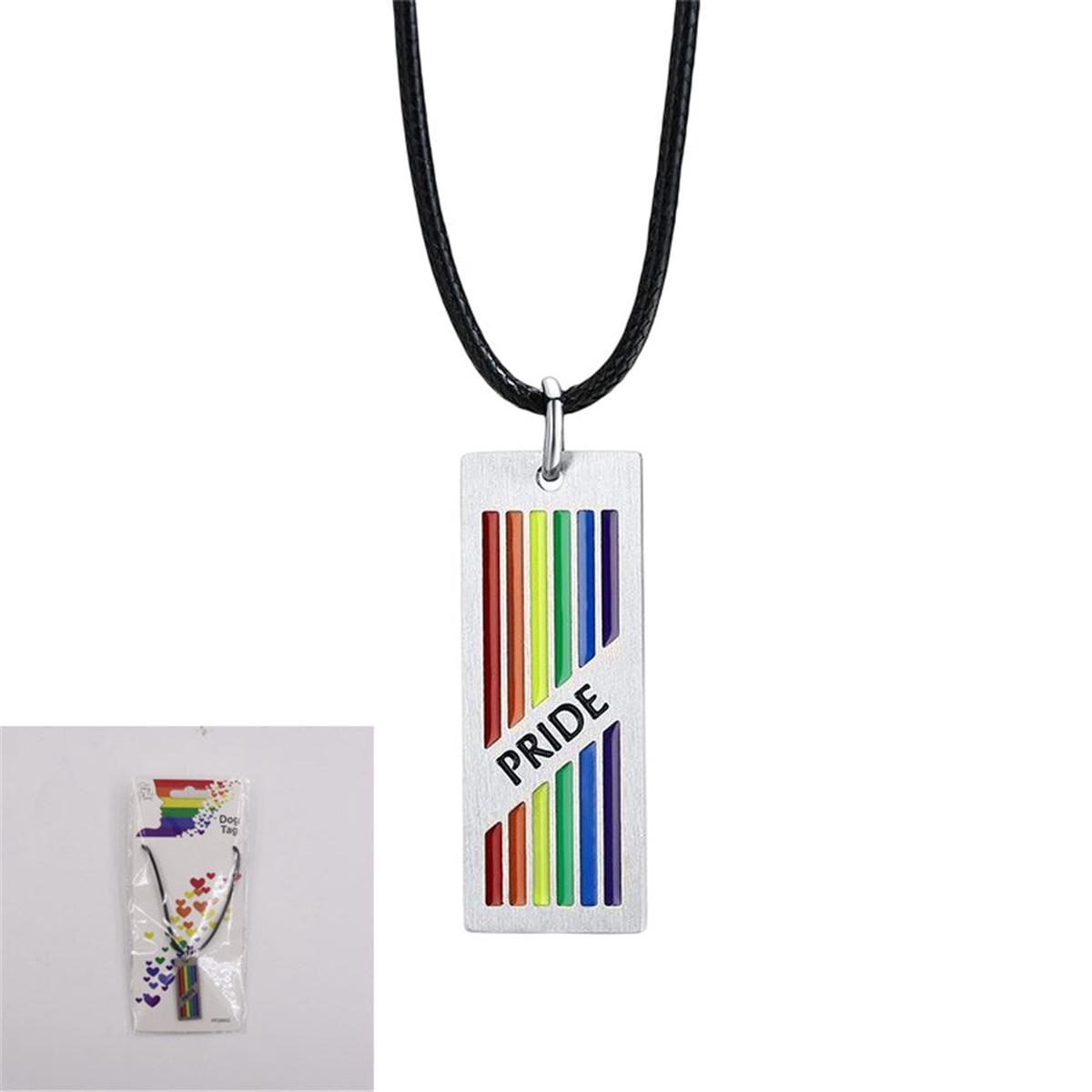 Classic Rainbow Pride Dog Tag