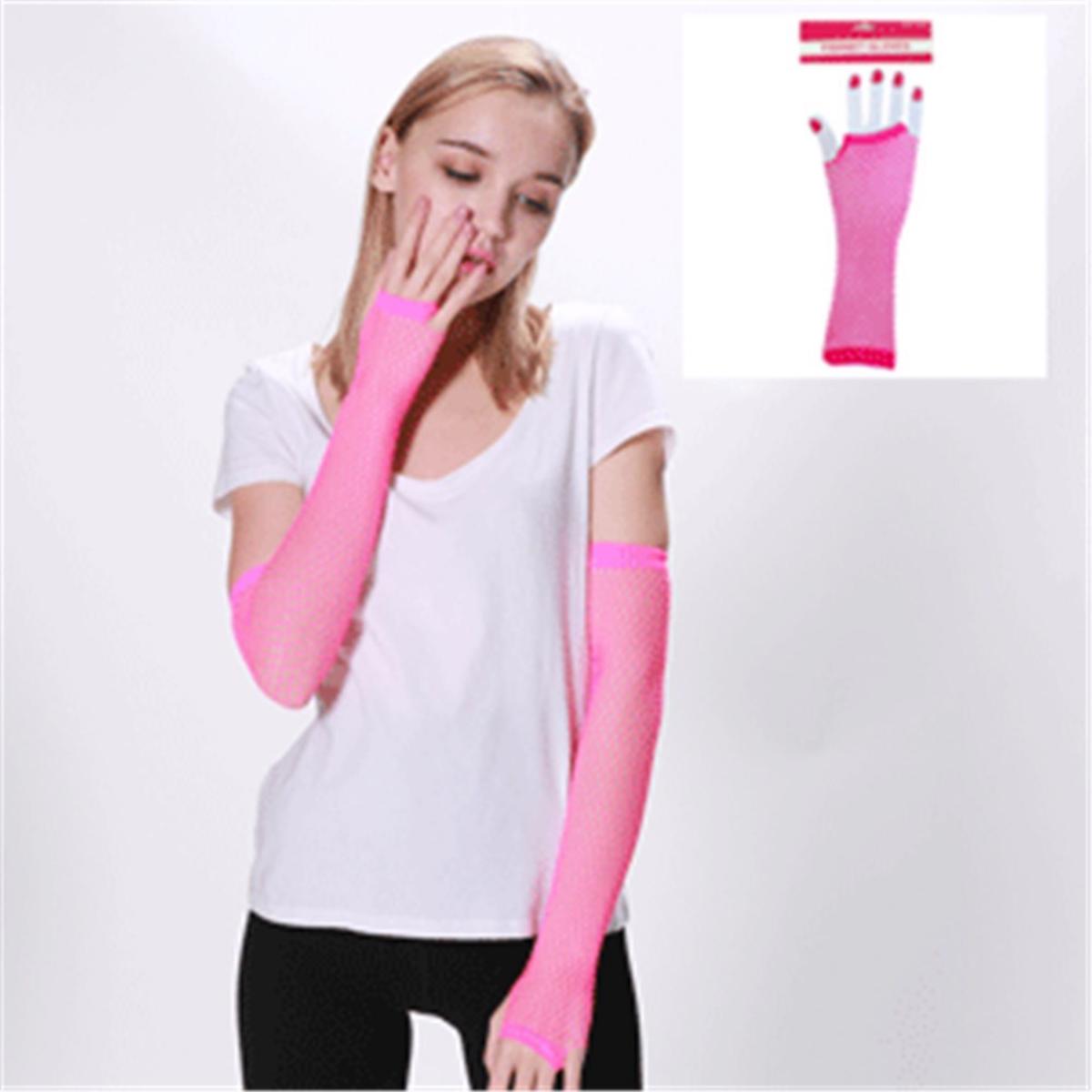 Fishnet Gloves Pink