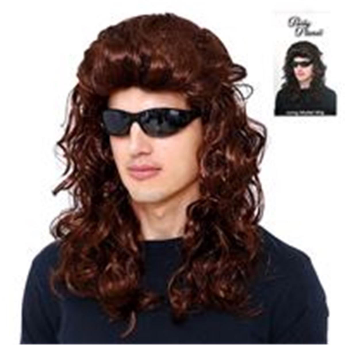 Long Brown Mullet Wig