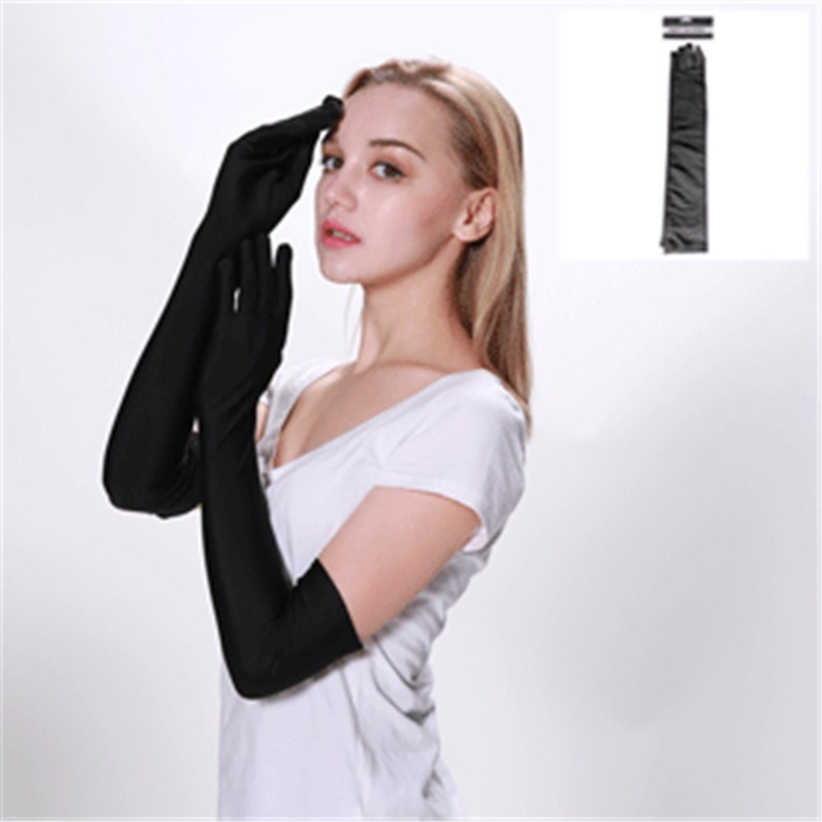 Long Gloves - Black