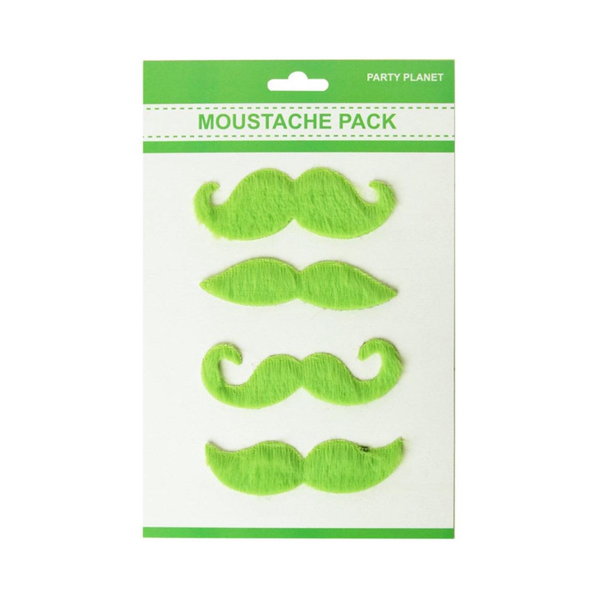 Moustache Pack-Green Assorted